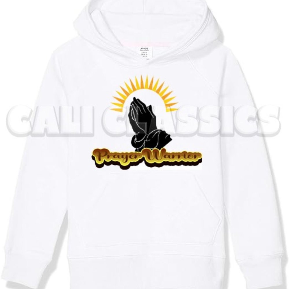 Cali Classics Unisex Prayer Warrior White hoodie